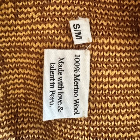 Beklina Merino Jacquard Knit Trouser Cocoa/Saffron - Picture 3 of 5